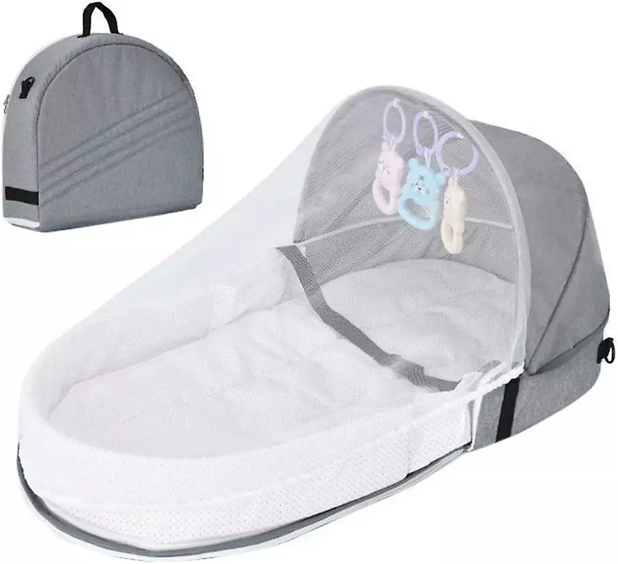 Augro Lit De Voyage Pour Bébé Avec Moustiquaire, Moustiquaire Pliable Coton Mignon Répulsif Contre Les Moustiques Lit Portable (gris) 3 Augro Lit De Voyage Pour Bébé Avec Moustiquaire, Moustiquaire Pliable Coton Mignon Répulsif Contre Les Moustiques Lit Portable (gris)