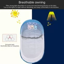 Augro Lit De Voyage Pour Bébé Avec Moustiquaire, Moustiquaire Pliable Coton Mignon Répulsif Contre Les Moustiques Lit Portable (gris) 11 Augro Lit De Voyage Pour Bébé Avec Moustiquaire, Moustiquaire Pliable Coton Mignon Répulsif Contre Les Moustiques Lit Portable (gris) -Promos Poussettes Boutique 357392152 max