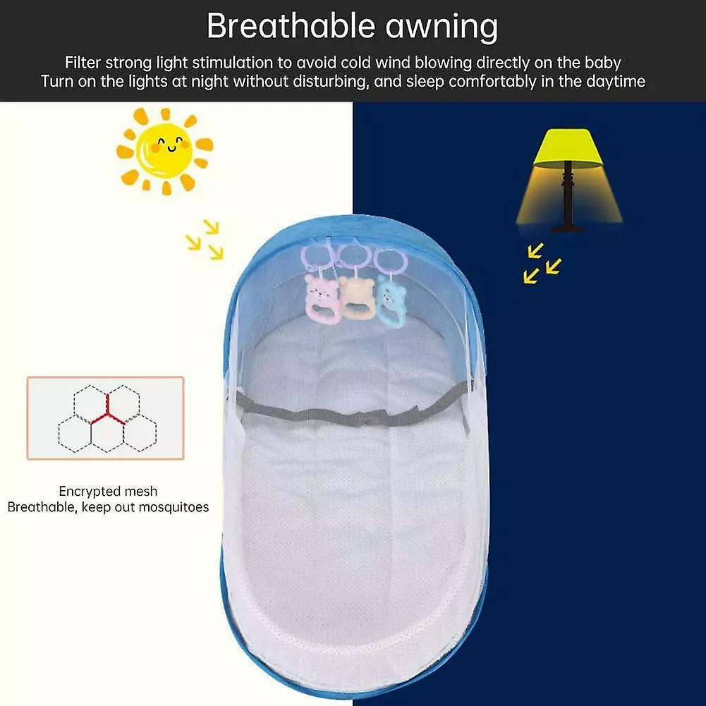 Augro Lit De Voyage Pour Bébé Avec Moustiquaire, Moustiquaire Pliable Coton Mignon Répulsif Contre Les Moustiques Lit Portable (gris) 7 Augro Lit De Voyage Pour Bébé Avec Moustiquaire, Moustiquaire Pliable Coton Mignon Répulsif Contre Les Moustiques Lit Portable (gris) – Image 5