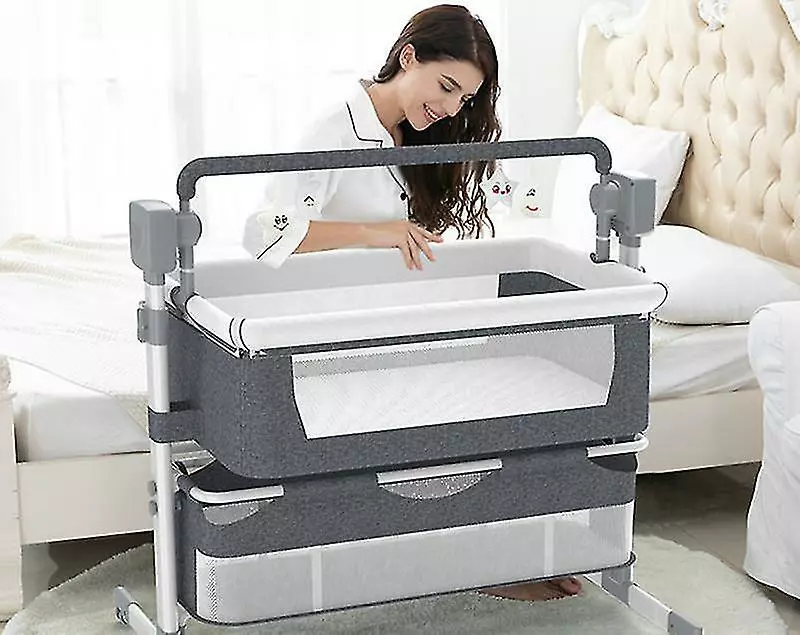 Unbranded Berceau électrique Pour Nouveau-né, 3 Minuteries 5 Modes De Balançoire Berceau, Lit De Voyage De Chevet Réglable En Hauteur 7 Unbranded Berceau électrique Pour Nouveau-né, 3 Minuteries 5 Modes De Balançoire Berceau, Lit De Voyage De Chevet Réglable En Hauteur – Image 5