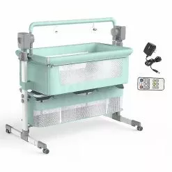 Unbranded Berceau électrique Pour Nouveau-né, 3 Minuteries 5 Modes De Balançoire Berceau, Lit De Voyage De Chevet Réglable En Hauteur