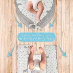 Mryenc Réducteur De Lit Bébé, Réducteur De Lit Bébé, Cocon De Nid De Bébé Pour Nouveau-né Coussin De Bébé Berceau De Voyage Portable (couronne Grise) -Promos Poussettes Boutique 597436626 max
