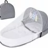 Unbranded Lit De Voyage Pour Bébé Avec Moustiquaire, Moustiquaire Pliable Coton Mignon Répulsif Contre Les Moustiques Lit Portable (gris) -Promos Poussettes Boutique 690016187 max