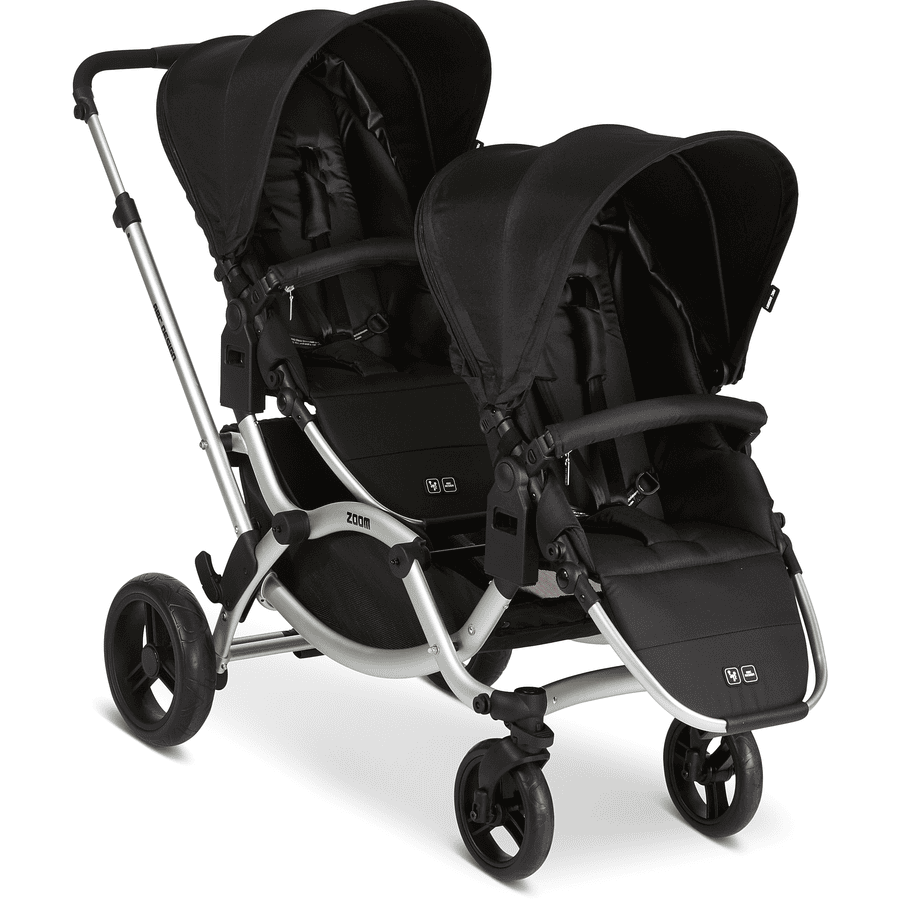 ABC DESIGN Poussette Double Combinée Inline Zoom Black, 2 Sièges Sport, 2019 3 ABC DESIGN Poussette Double Combinée Inline Zoom Black, 2 Sièges Sport, 2019