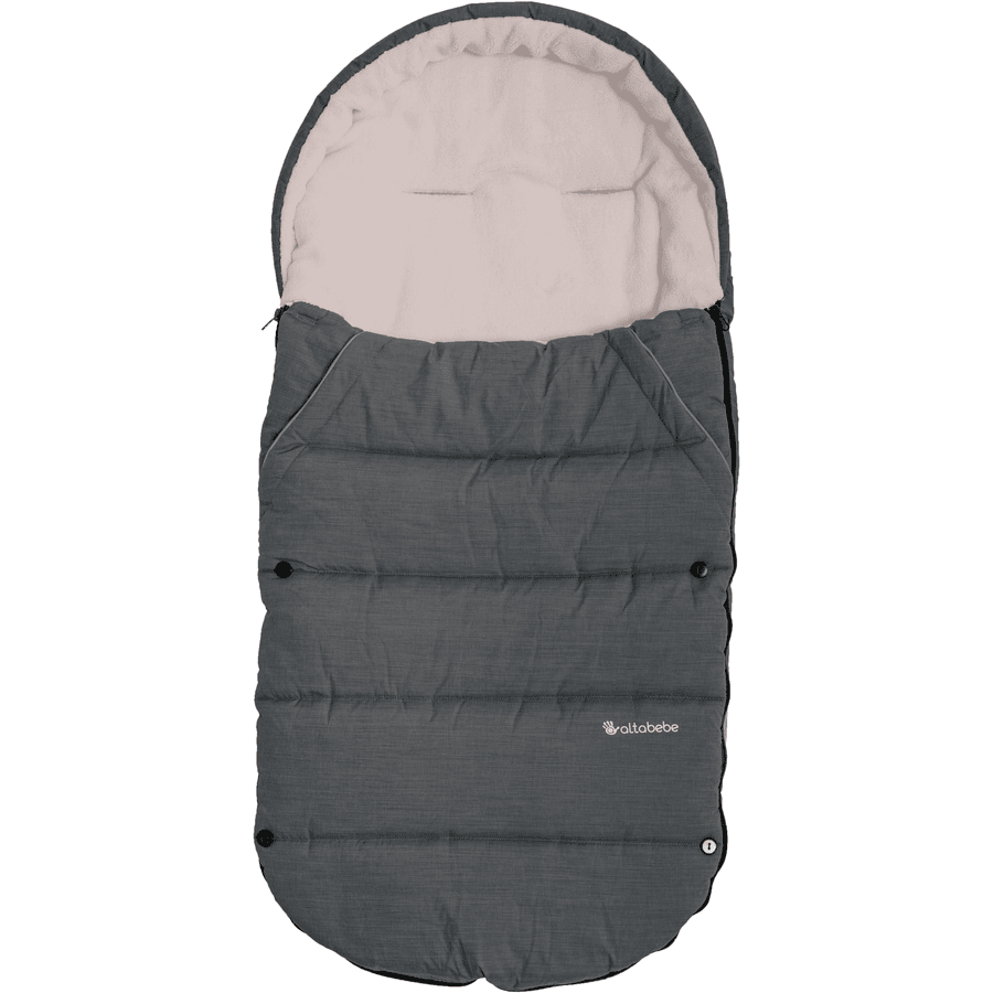 Altabebe Chancelière De Poussette Universelle Hiver Gris Foncé Rose 3 Altabebe Chancelière De Poussette Universelle Hiver Gris Foncé Rose