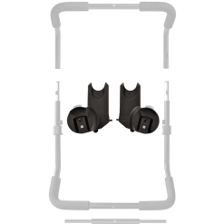 Baby Jogger Adaptateurs Cosy Cybex/Maxi Cosi/BeSafe Poussette City Select 2 Noir