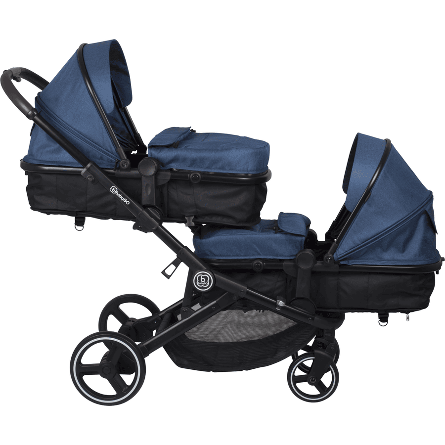 BabyGO Poussette Double Inline Twinner Blue 3 BabyGO Poussette Double Inline Twinner Blue