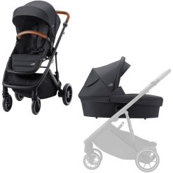 Britax Römer Poussette Duo Combinée 2en1 Strider M Habillage Pluie Black Shadow