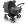 Bugaboo Poussette Double Côte à Côte Donkey 5 Twin Complète Graphite/Grey Melange -Promos Poussettes Boutique bugaboo poussette double cote a cote donkey 5 twin complete graphite grey melange a381977