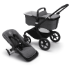Bugaboo Poussette Duo Combinée 2en1 Basis Fox 3 Black/Grey Melange -Promos Poussettes Boutique bugaboo poussette duo combinee 2en1 basis fox 3 black grey melange a326121