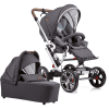 GESSLEIN Poussette Duo Combinée 2en1 F10 Air+, Anthracite/motifs