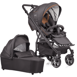 GESSLEIN Poussette Duo Combinée 2en1 F4 Air+, Brun/motifs
