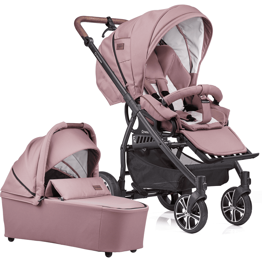 GESSLEIN Poussette Duo Combinée 2en1 F4 Air+, Rose 3 GESSLEIN Poussette Duo Combinée 2en1 F4 Air+, Rose