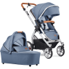 GESSLEIN Poussette Duo Combinée 2en1 FX4 Life, Bleu Moyen/palmier -Promos Poussettes Boutique gesslein poussette duo combinee 2en1 fx4 life bleu moyen palmier a379685