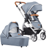 GESSLEIN Poussette Duo Combinée 2en1 FX4 Life, Mélange Bleu Glacier/étoile -Promos Poussettes Boutique gesslein poussette duo combinee 2en1 fx4 life melange bleu glacier etoile a379690