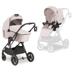 Hauck Poussette Duo Combinée 2en1 Vision X Set Noir Mélange Beige