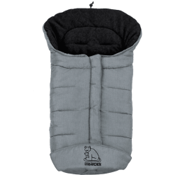 Heitmann Chancelière Pour Poussette Universelle Hiver Ourson Polaire, Mélange Gris Clair