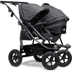Tfk Poussette Double Combinée Côte à Côte Duo Air Premium Anthracite