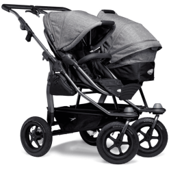 Tfk Poussette Double Combinée Côte à Côte Duo Air Premium Gris