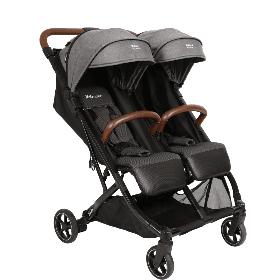 X-lander Poussette Double Côte à Côte X-Double Double Grey 3 X-lander Poussette Double Côte à Côte X-Double Double Grey